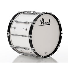 Pearl Finalist Birch Marching Bass Drum - 20" x 14" - Pure White - Image 1
