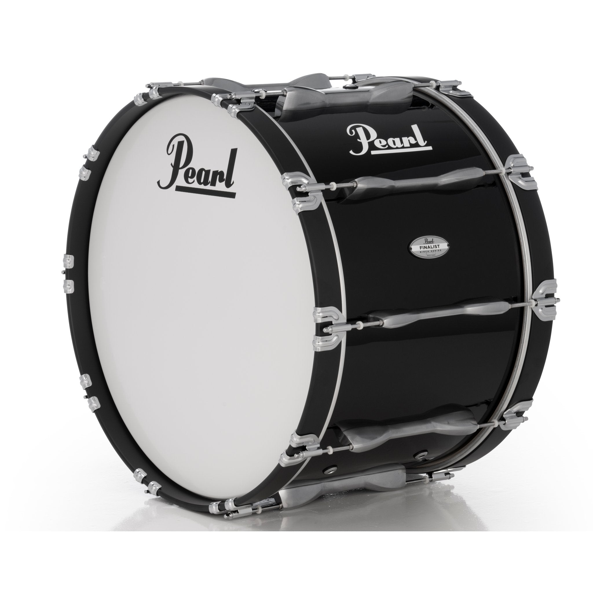 Pearl Finalist Birch Marching Bass Drum - 22" x 14" - Midnight Black - Image 2