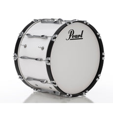 Pearl Finalist Birch Marching Bass Drum - 22" x 14" - Pure White - Image 1