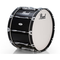 Pearl Finalist Birch Marching Bass Drum - 24" x 14" - Midnight Black - Image 1