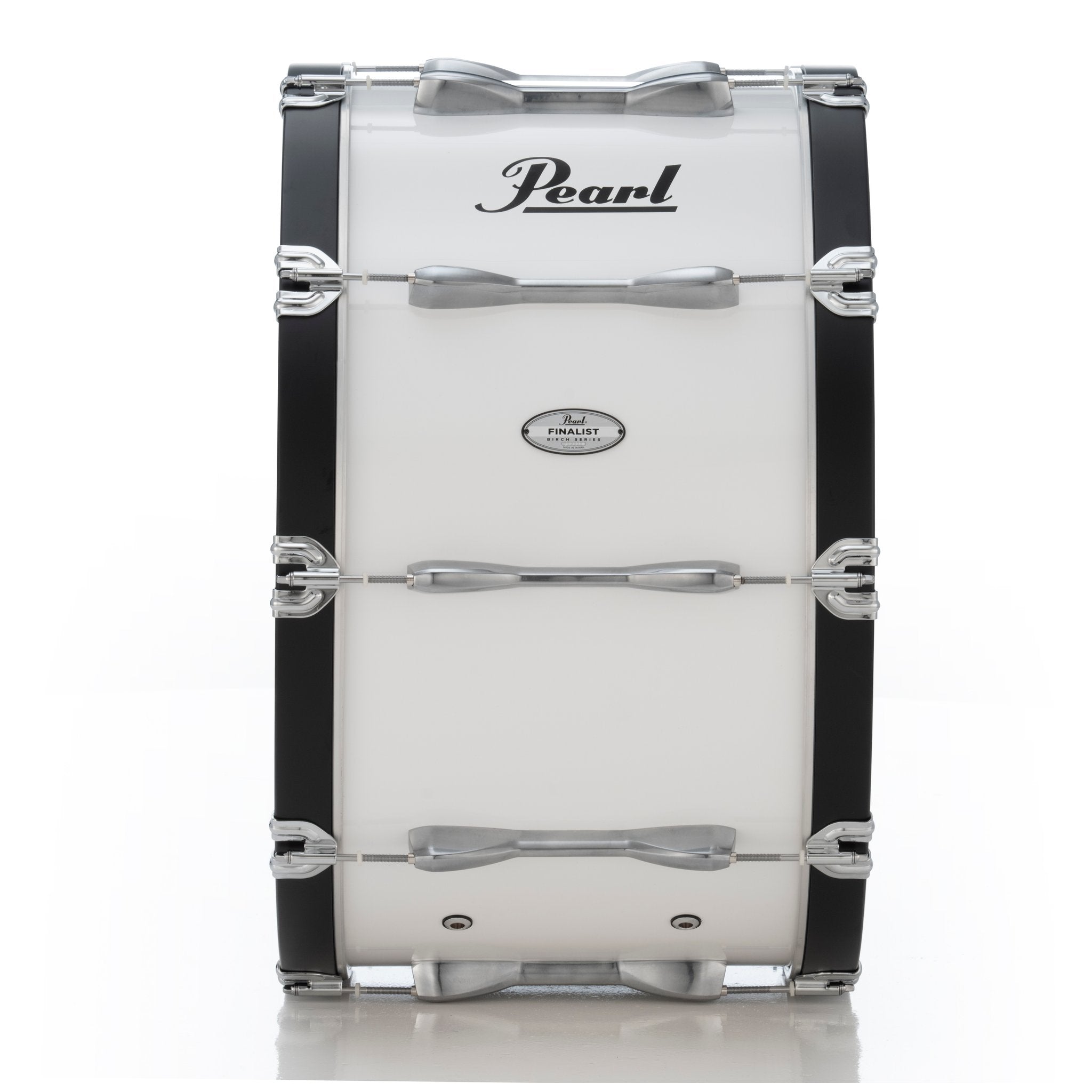 Pearl Finalist Birch Marching Bass Drum - 26" x 14" - Pure White - Image 2