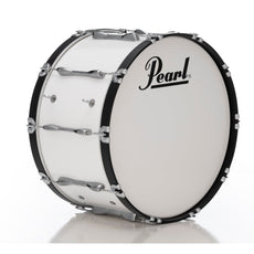 Pearl Finalist Birch Marching Bass Drum - 26" x 14" - Pure White - Image 1