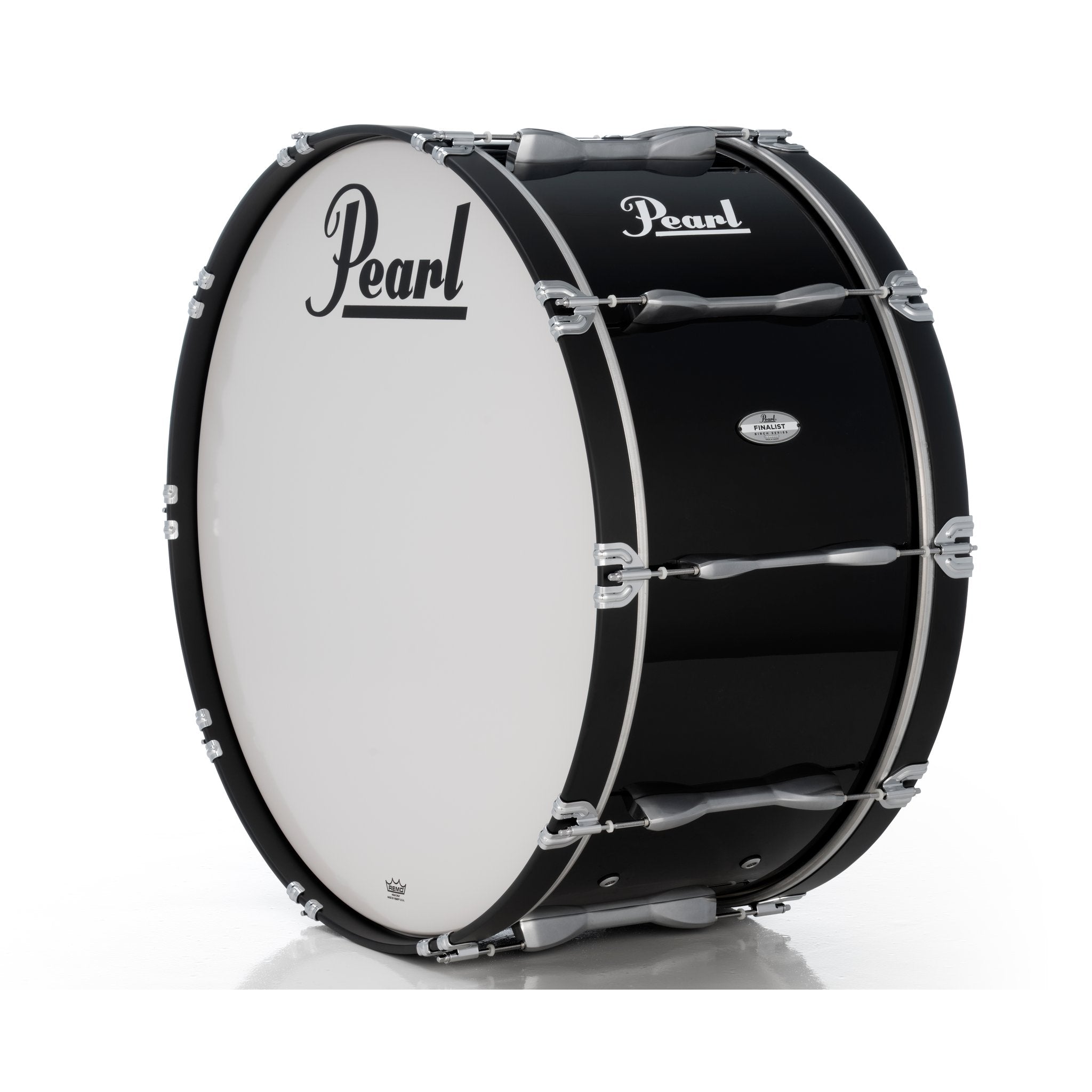 Pearl Finalist Birch Marching Bass Drum - 30" x 14" - Midnight Black - Image 2