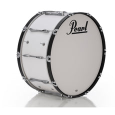 Pearl Finalist Birch Marching Bass Drum - 30" x 14" - Pure White - Image 1