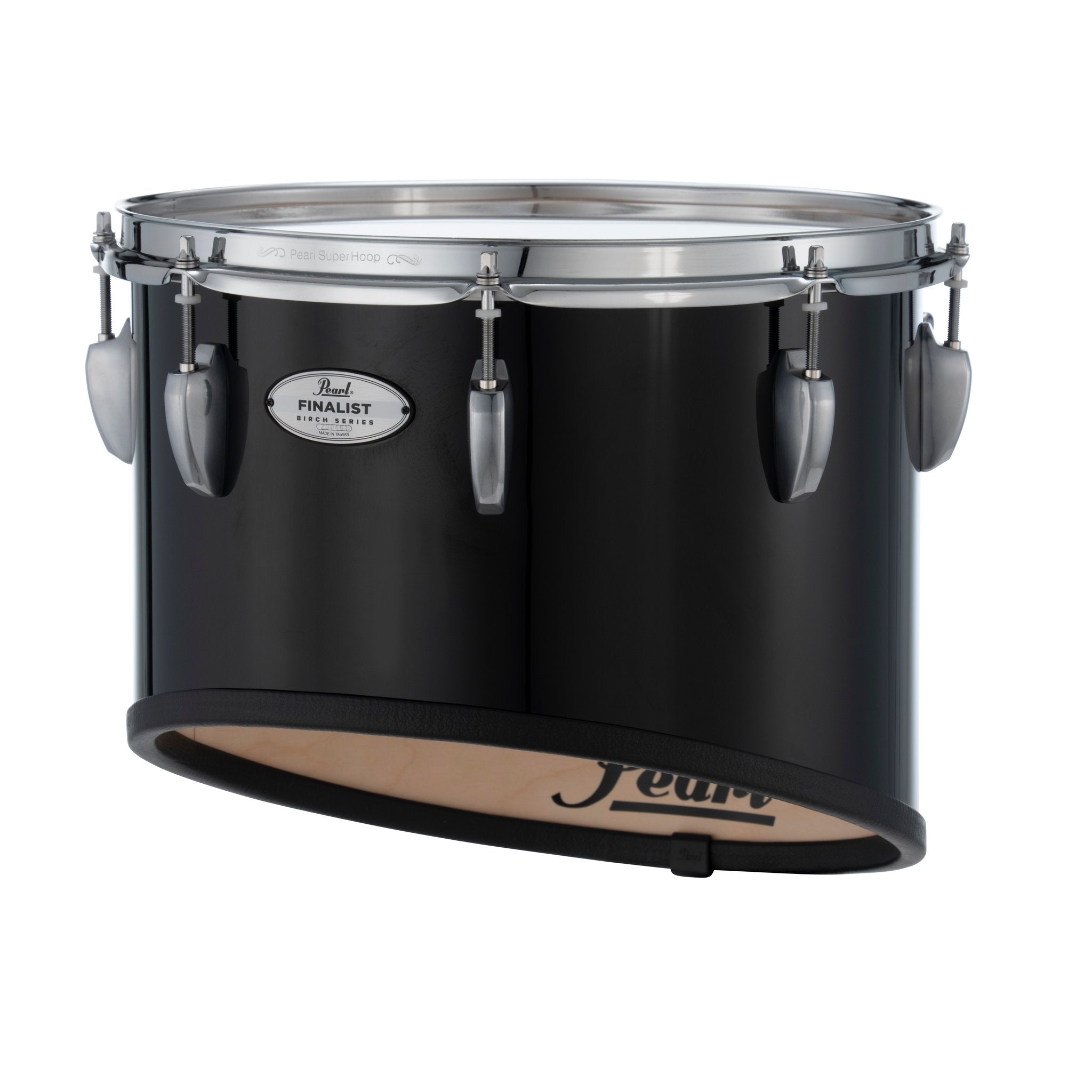 Pearl Finalist Birch Marching Tenor Drum - 14" - Midnight Black - With Mounts for CXS-2 - Image 3