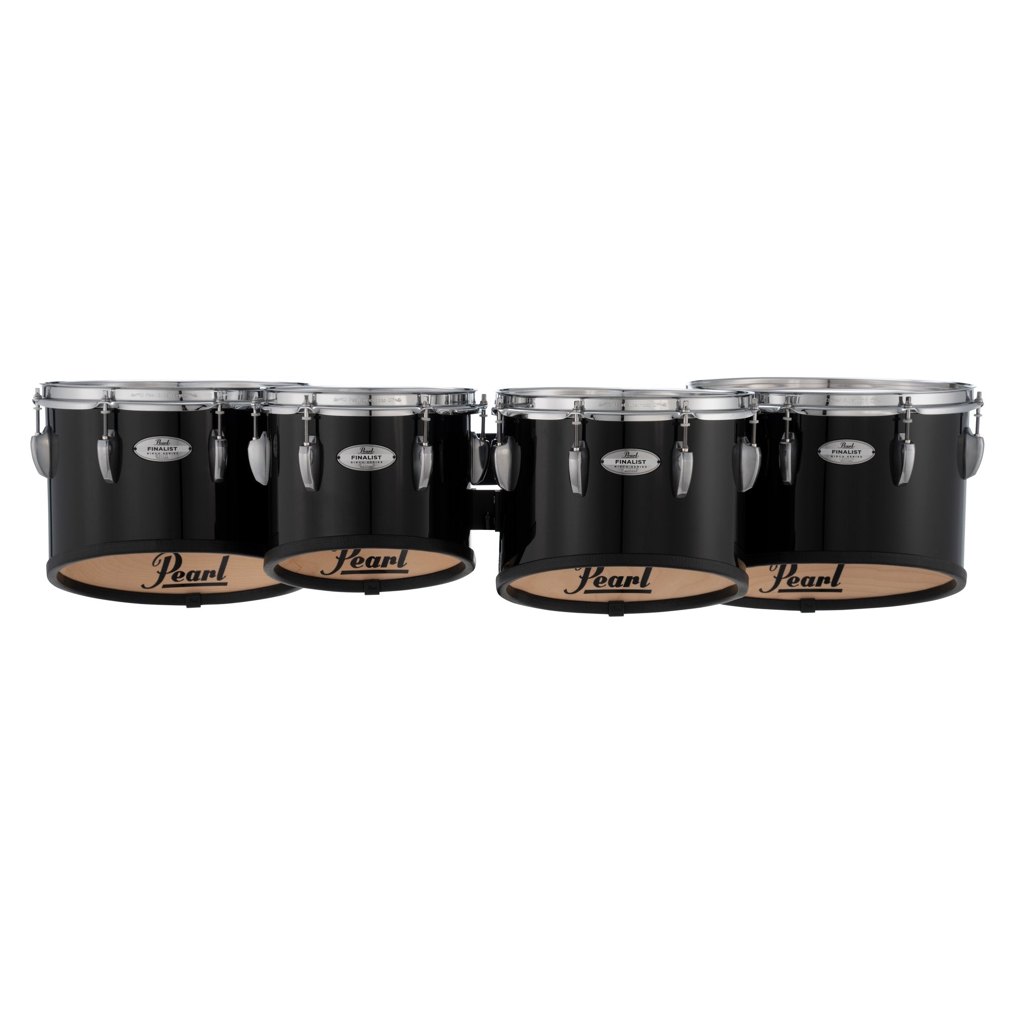 Pearl Finalist Birch Quad Marching Tenor Set - 10"/12"/13"/14" - Midnight Black - Image 2