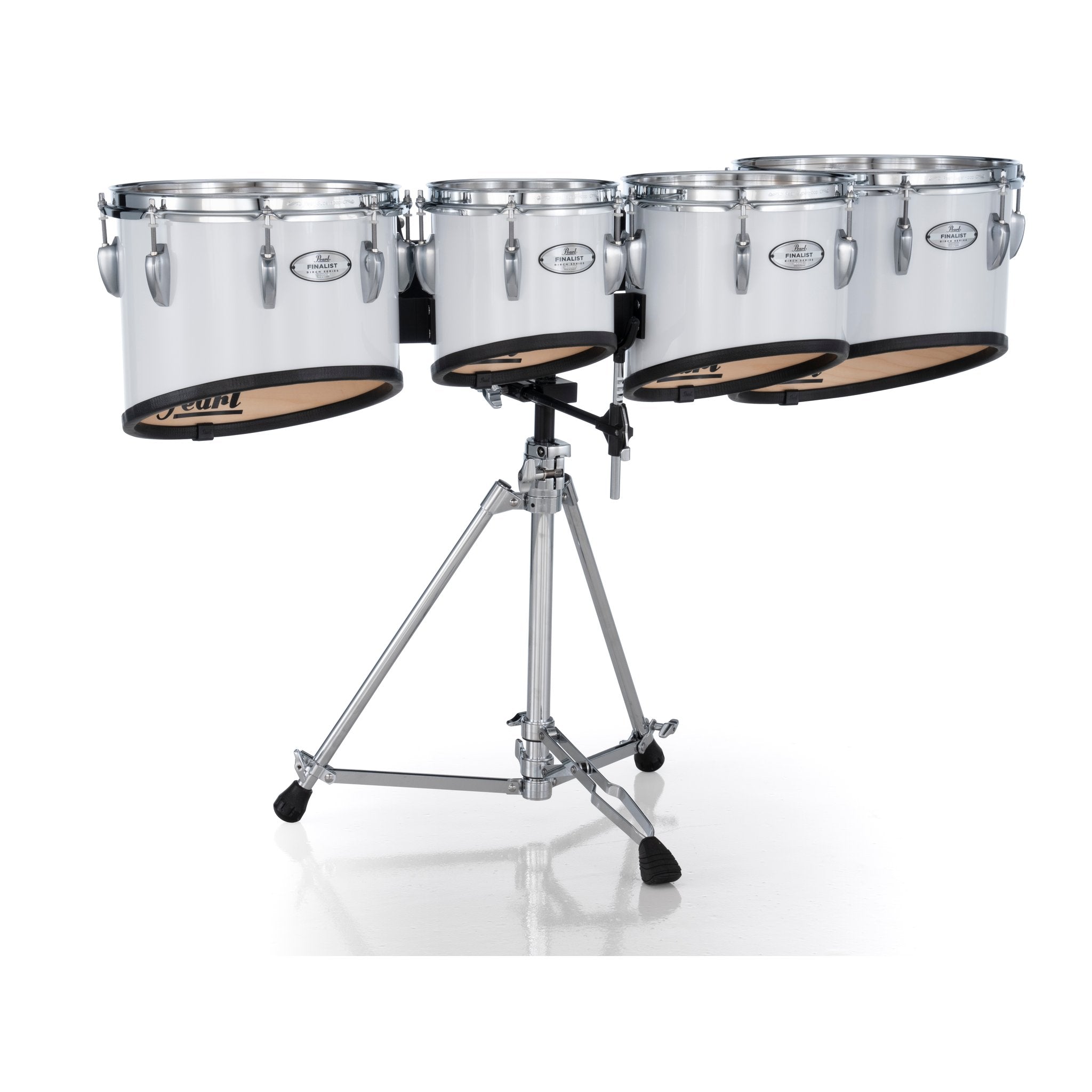 Pearl Finalist Birch Quad Marching Tenor Set - 8"/10"/12"/13" - Pure White - Image 2