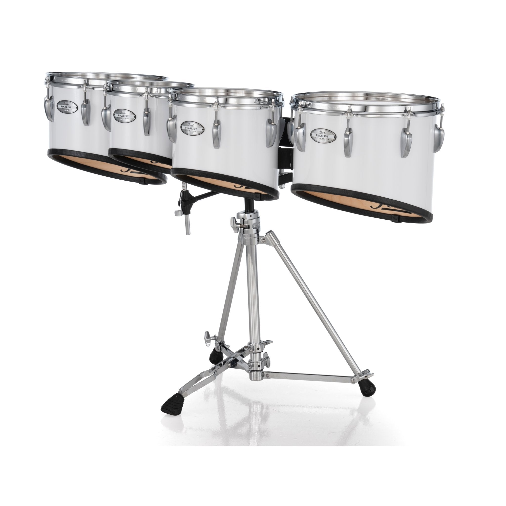 Pearl Finalist Birch Quad Marching Tenor Set - 8"/10"/12"/13" - Pure White - Image 3