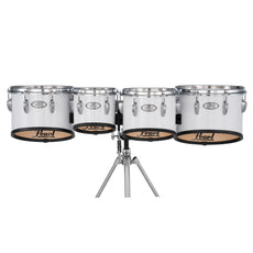 Pearl Finalist Birch Quad Marching Tenor Set - 8"/10"/12"/13" - Pure White - Image 1