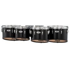 Pearl Finalist Birch Sextet Marching Tenor Set - 6"/6"/10"/12"/13"/14" - Midnight Black - Image 1