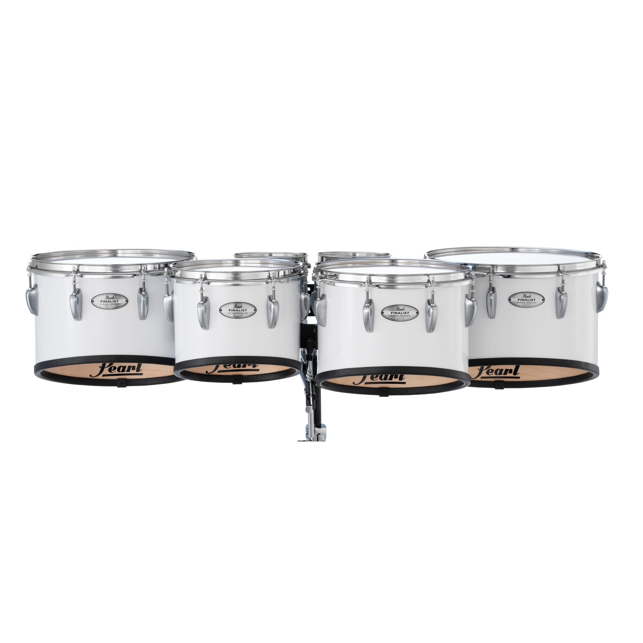 Pearl Finalist Birch Sextet Marching Tenor Set - 6"/6"/10"/12"/13"/14" - Pure White - Image 2