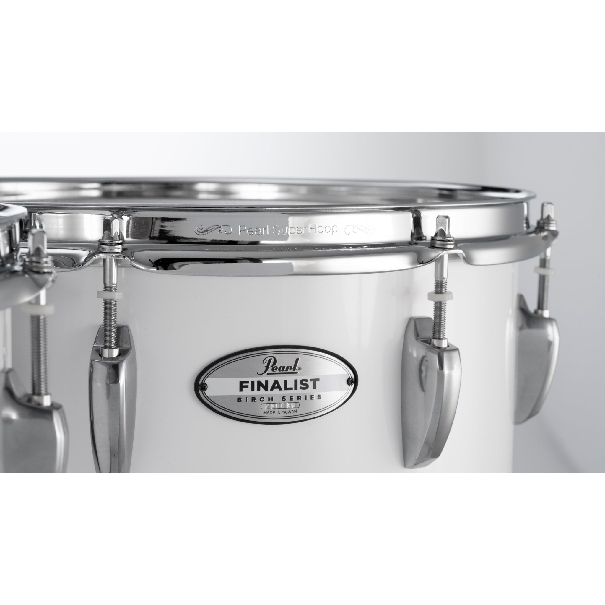 Pearl Finalist Birch Sextet Marching Tenor Set - 6"/6"/10"/12"/13"/14" - Pure White - Image 6