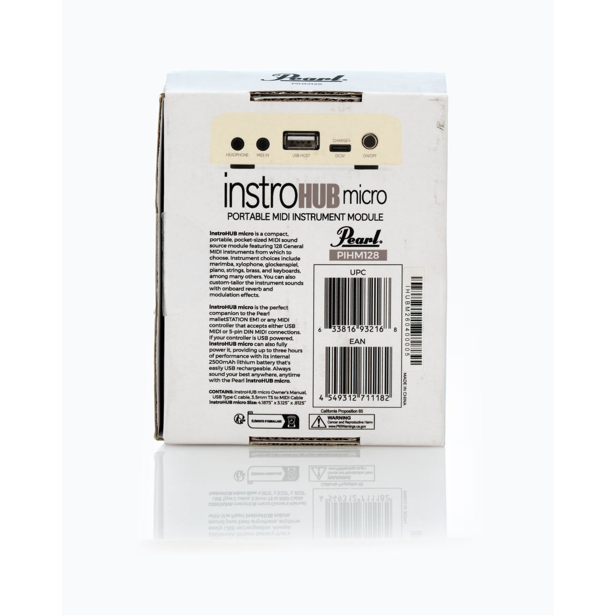 Pearl Instrohub Micro Portable 128 Voice USB/MIDI Instrument Module Box Rear PIHM128