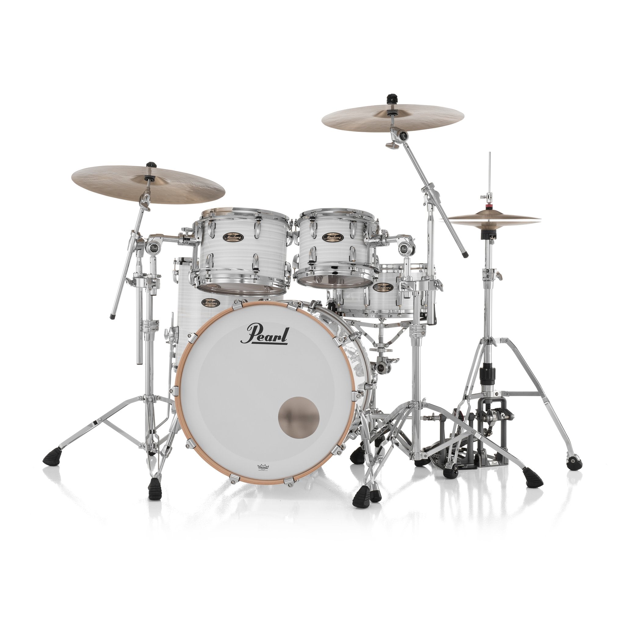 Pearl Masters Maple Gum 4-Piece Shell Pack with Gyrolock L Tom Mount - 22" Bass Drum - Image 5