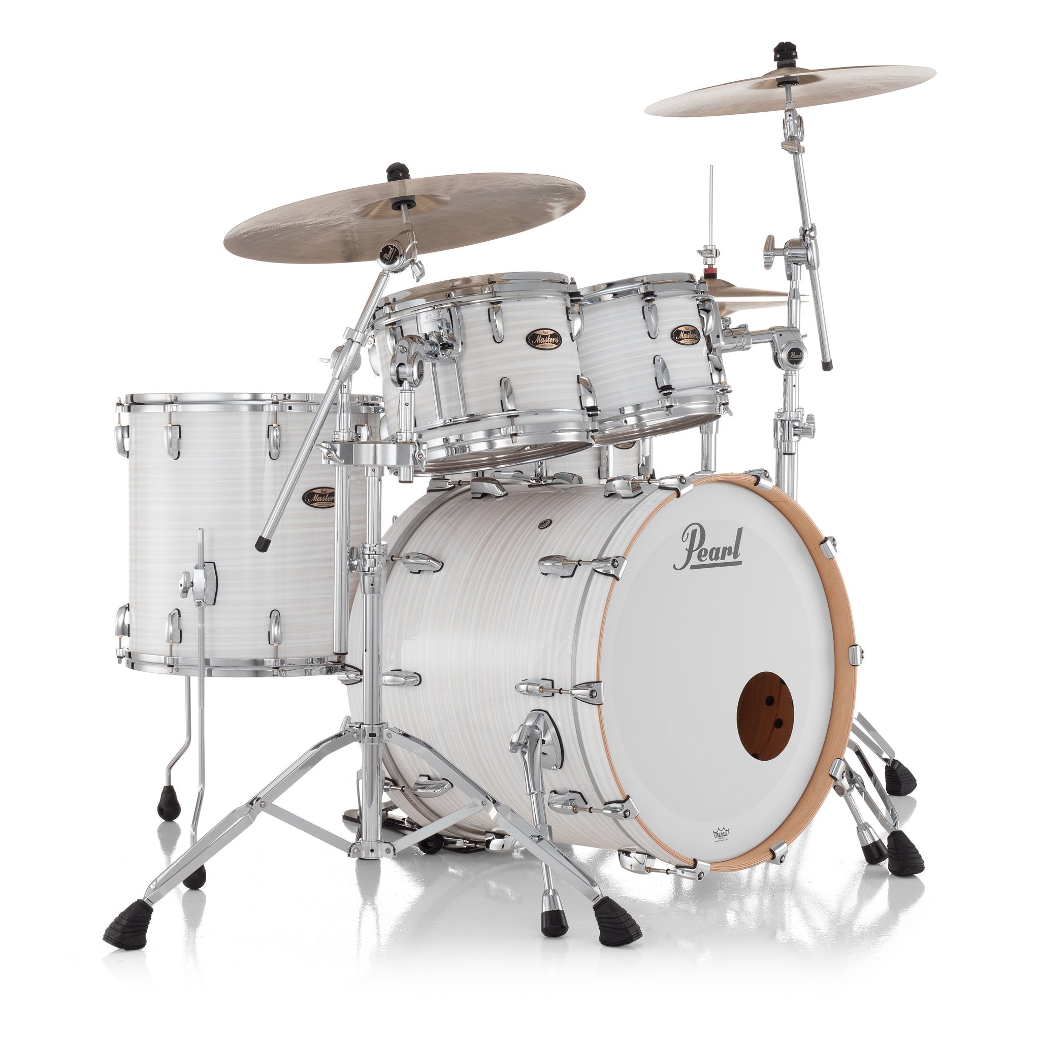 Pearl Masters Maple Gum 4-Piece Shell Pack with Gyrolock L Tom Mount - 22" Bass Drum - Image 6