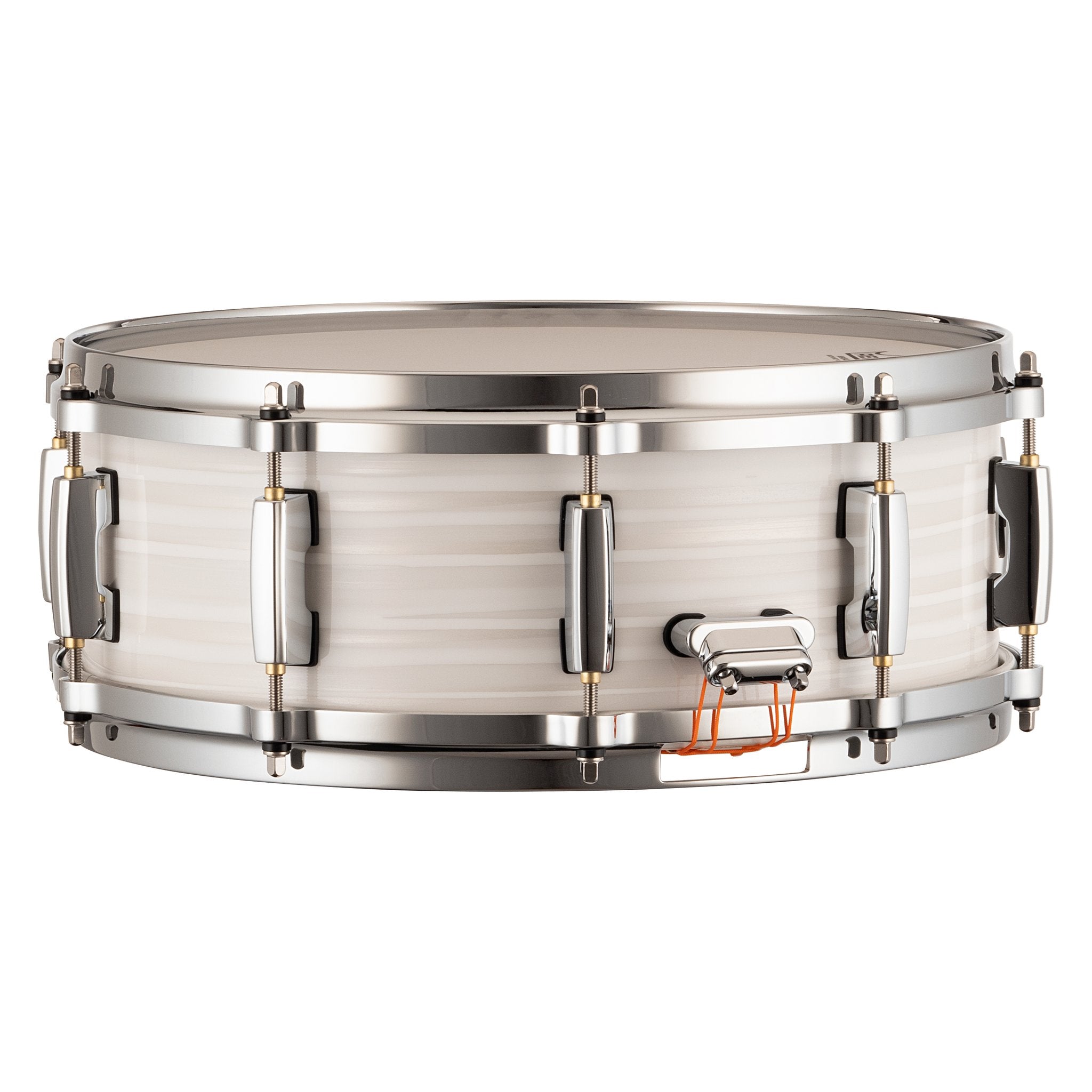 Pearl Masters Maple/Gum Snare Drum - 14" x 5" - White Ice Swirl - Image 3