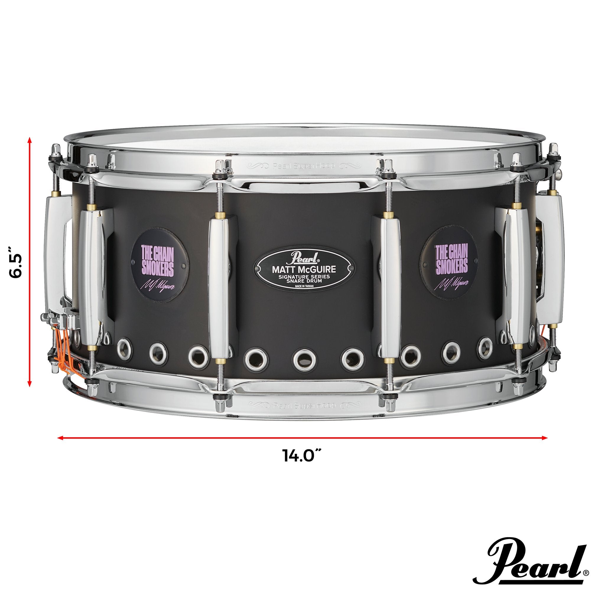 Pearl Matt McGuire Signature Snare Drum - 14x6.5 - Image 9