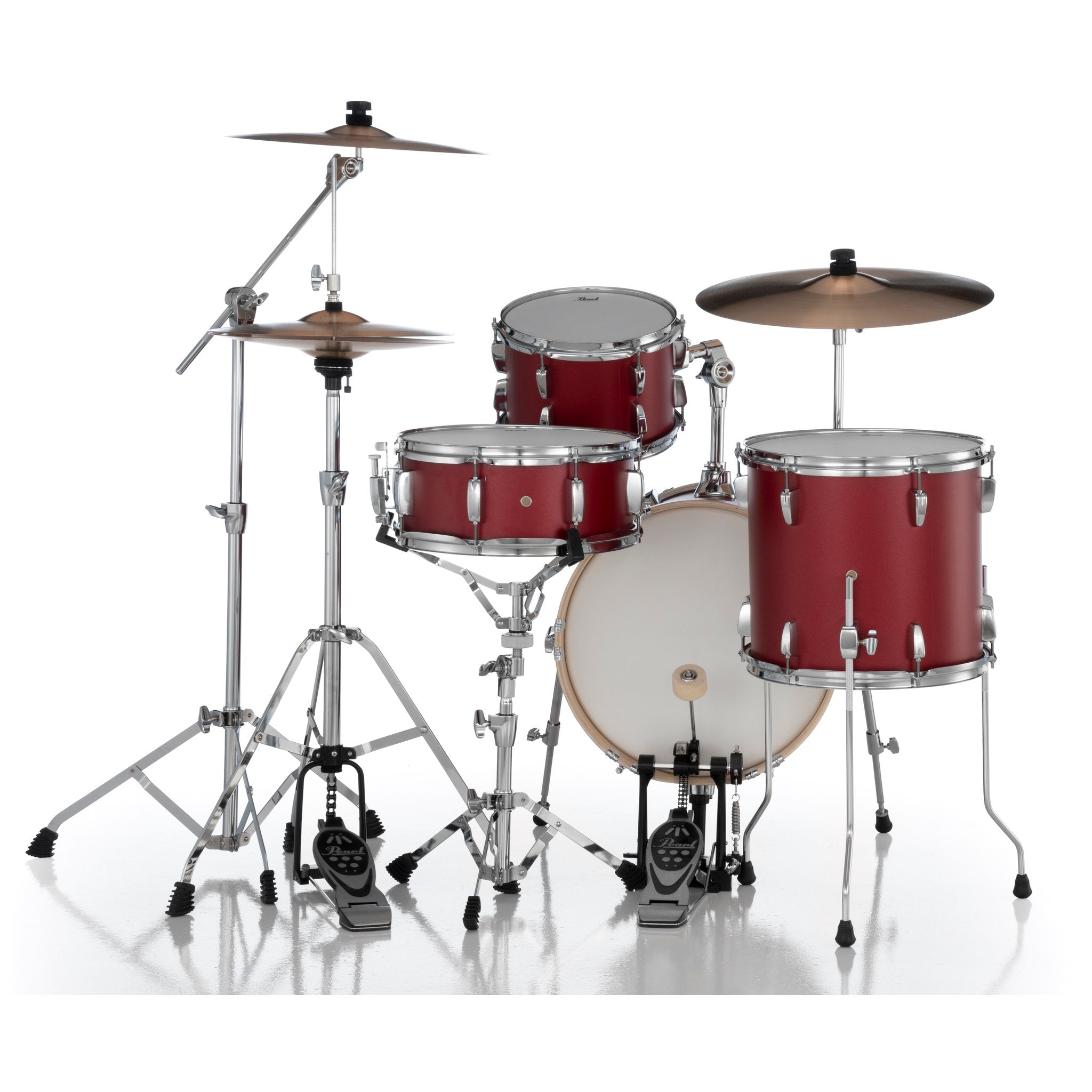 Pearl Midtown Compact 4-piece Drum Set with Hardware - 16" Bass Drum - Matte Red - Image 5