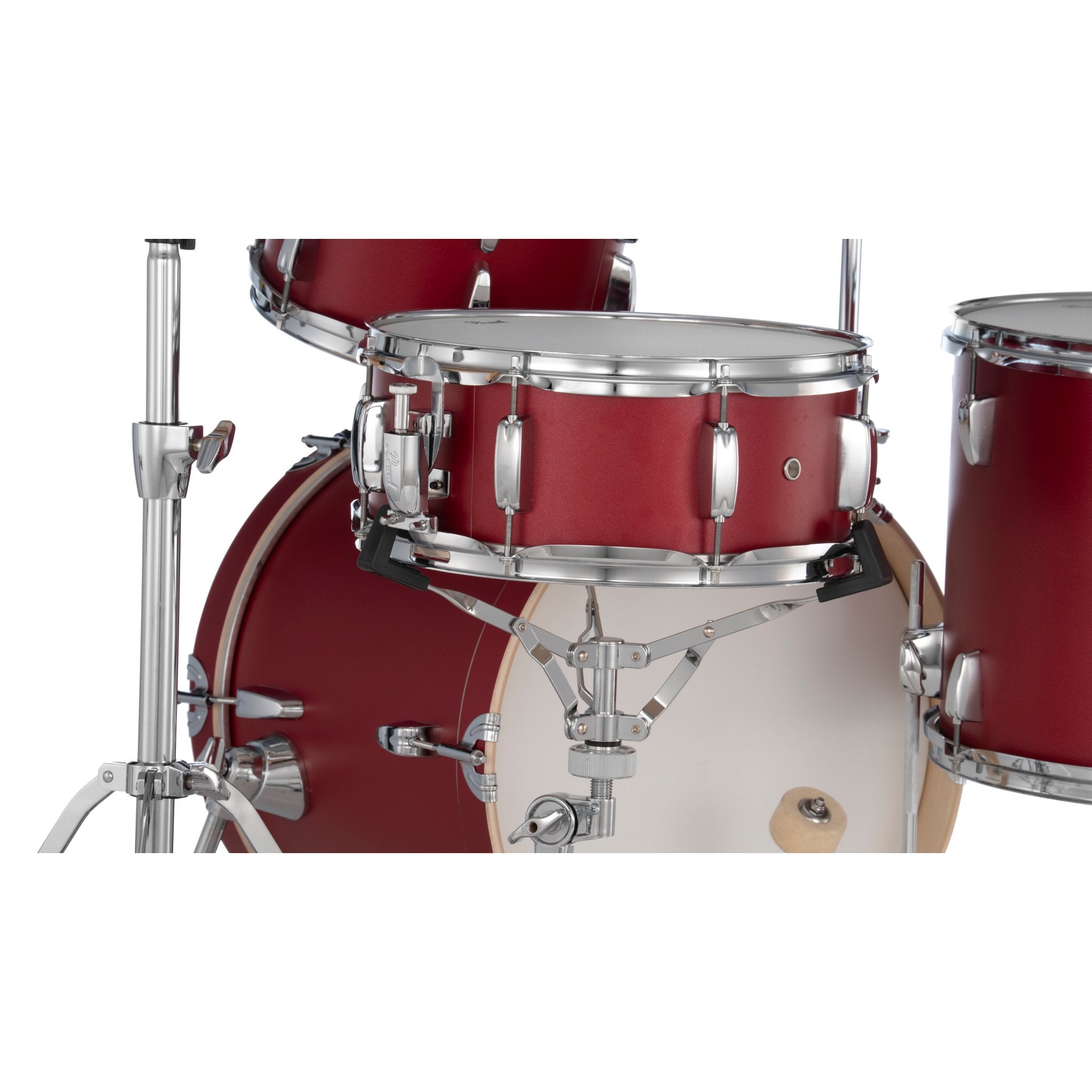 Pearl Midtown Compact 4-piece Drum Set with Hardware - 16" Bass Drum - Matte Red - Image 8