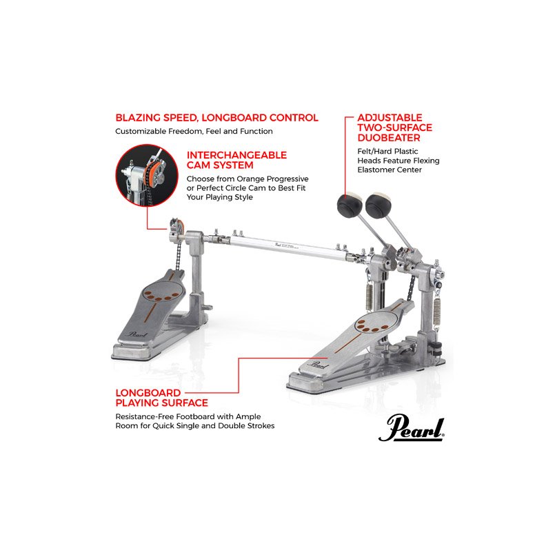 Pearl P932 Longboard Double Bass Pedal Feature Details