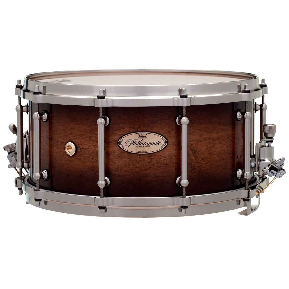 Pearl Philharmonic Maple Concert Snare Drum - 14" x 6.5" - Gloss Barnwood Brown - Image 1