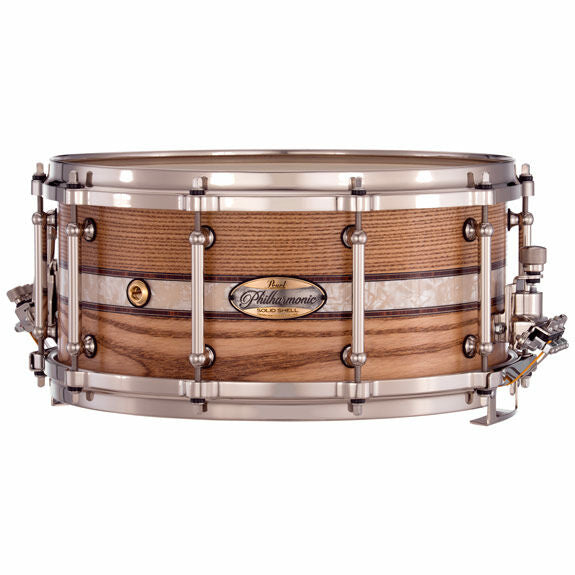 Pearl Philharmonic Concert Snare Drum - Solid Shell Ash 14x6.5, 45 Degree Bearing Edges, Natural (No Inlay)
