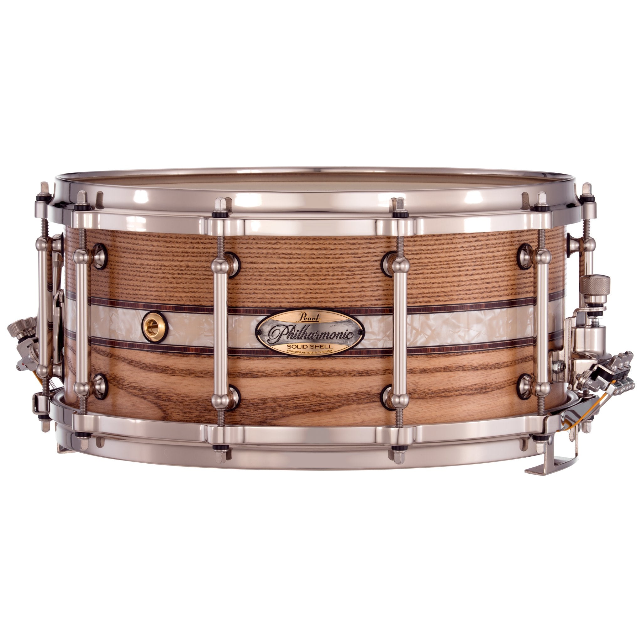 Pearl Philharmonic Solid Shell Ash Concert Snare Drum - 14" x 6.5" - Fully-Rounded Bearing Edges - Kingwood Royal Inlay - Image 1