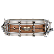 Pearl Philharmonic Solid Shell Cherry Concert Snare Drum - 14" x 4" - Fully-Rounded Bearing Edges - Kingwood Center Inlay - Image 1
