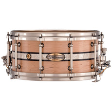 Pearl Philharmonic Solid Shell Maple Concert Snare Drum - 14" x 6.5" - 45-degree Bearing Edges - Duoband Ebony Marine Inlay - Image 1