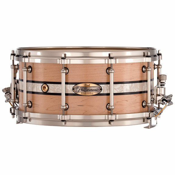 Pearl Philharmonic Concert Snare Drum - Solid Shell Maple 14x6.5, 45 Degree Bearing Edges, Natural (No Inlay)