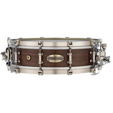 Pearl Philharmonic Solid Shell Walnut Concert Snare Drum - 14" x 4" - Fully-Rounded Bearing Edges - Natural (No Inlay) - Image 1