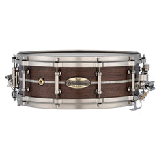 Pearl Philharmonic Solid Shell Walnut Concert Snare Drum - 14" x 5" - 45-degree Bearing Edges - Nicotine White Marine Inlay - Image 1