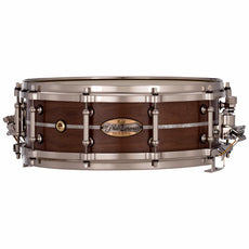 Pearl Philharmonic Concert Snare Drum - Solid Shell Walnut 14x5, Fully Rounded Bearing Edges, Kingwood Center Inlay