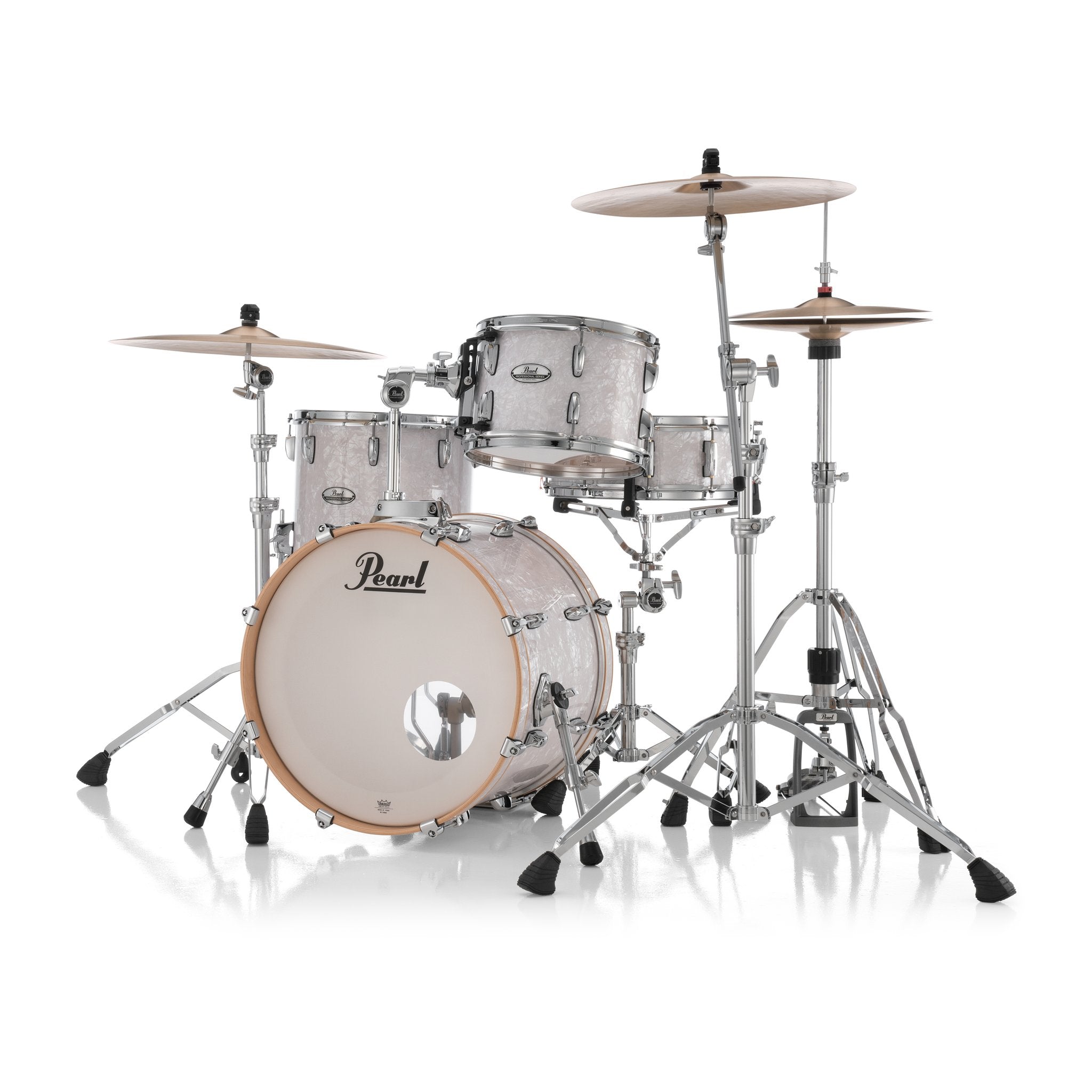 Pearl Professional 3-piece Maple Drum Set Shell Pack - 20" Bass Drum - White Marine Pearl - Image 2