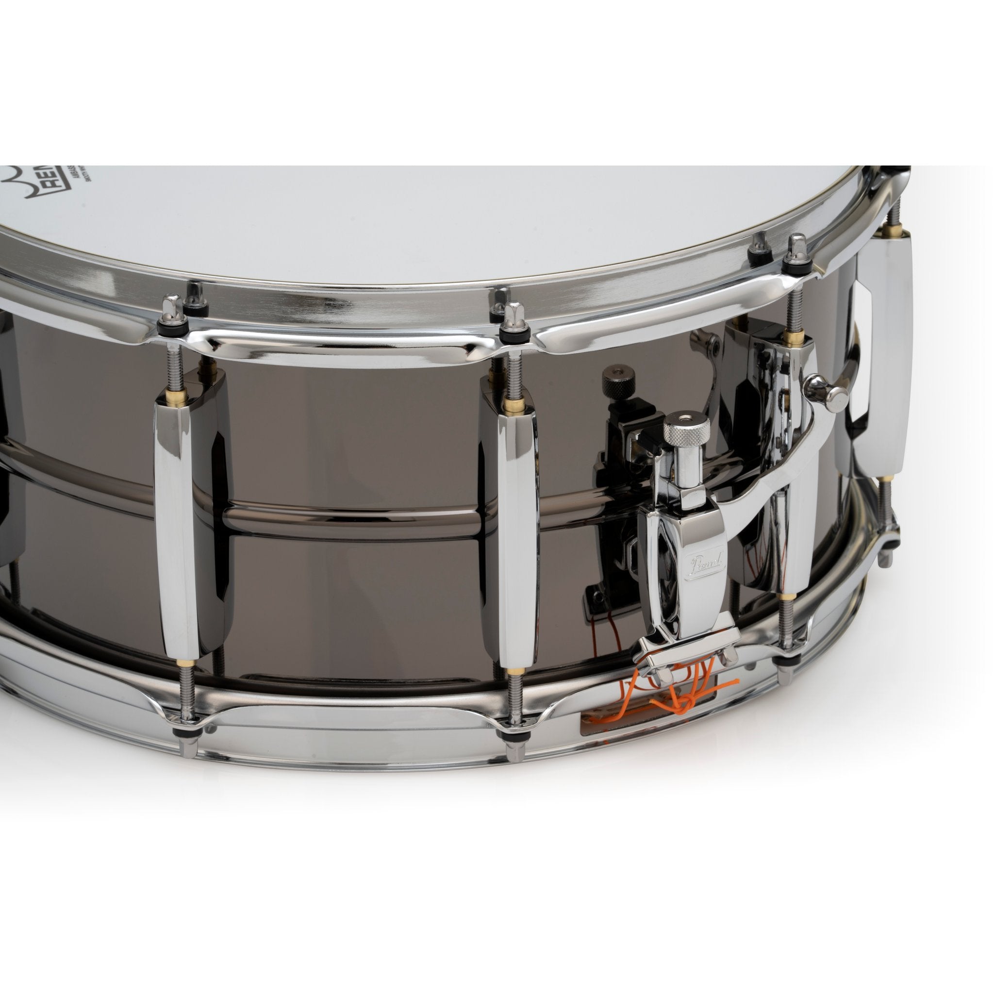 Pearl SensiTone Heritage Alloy Beaded Black Brass Snare Drum - 14x6.5 - Image 4
