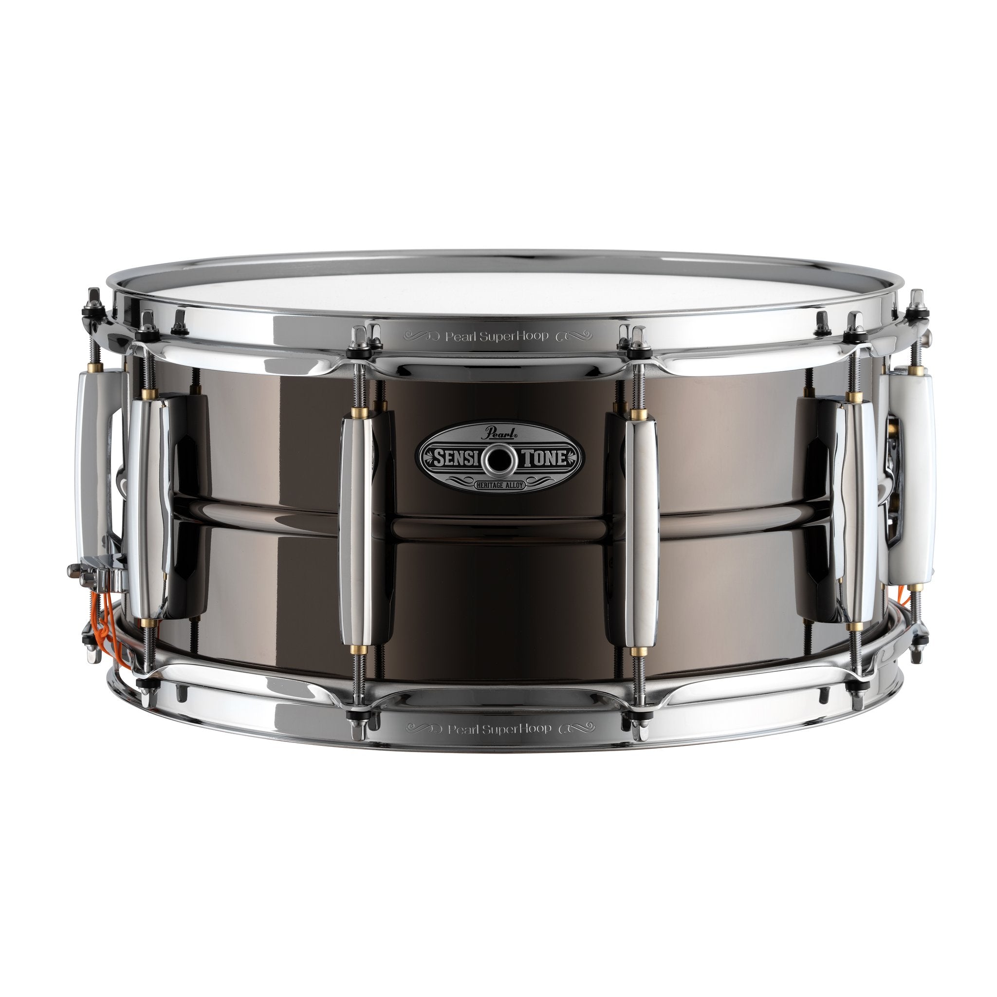 Pearl SensiTone Heritage Alloy Beaded Black Brass Snare Drum - 14x6.5 - Image 1