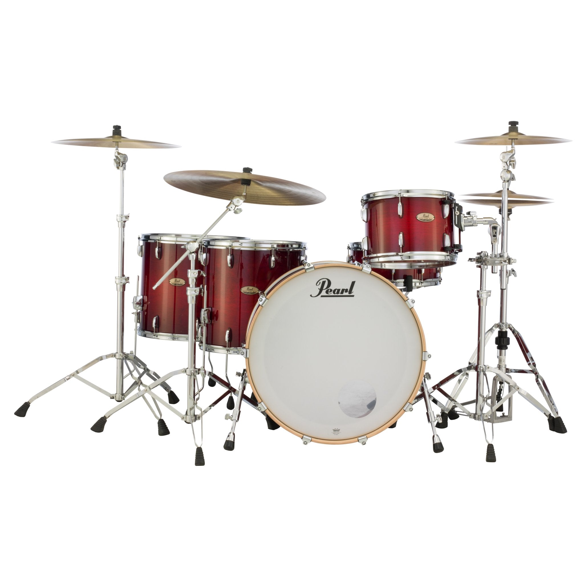 Pearl Session Studio Select 3-piece Drum Set Shell Pack - 24" Bass Drum - Antique Crimson Burst - Image 5