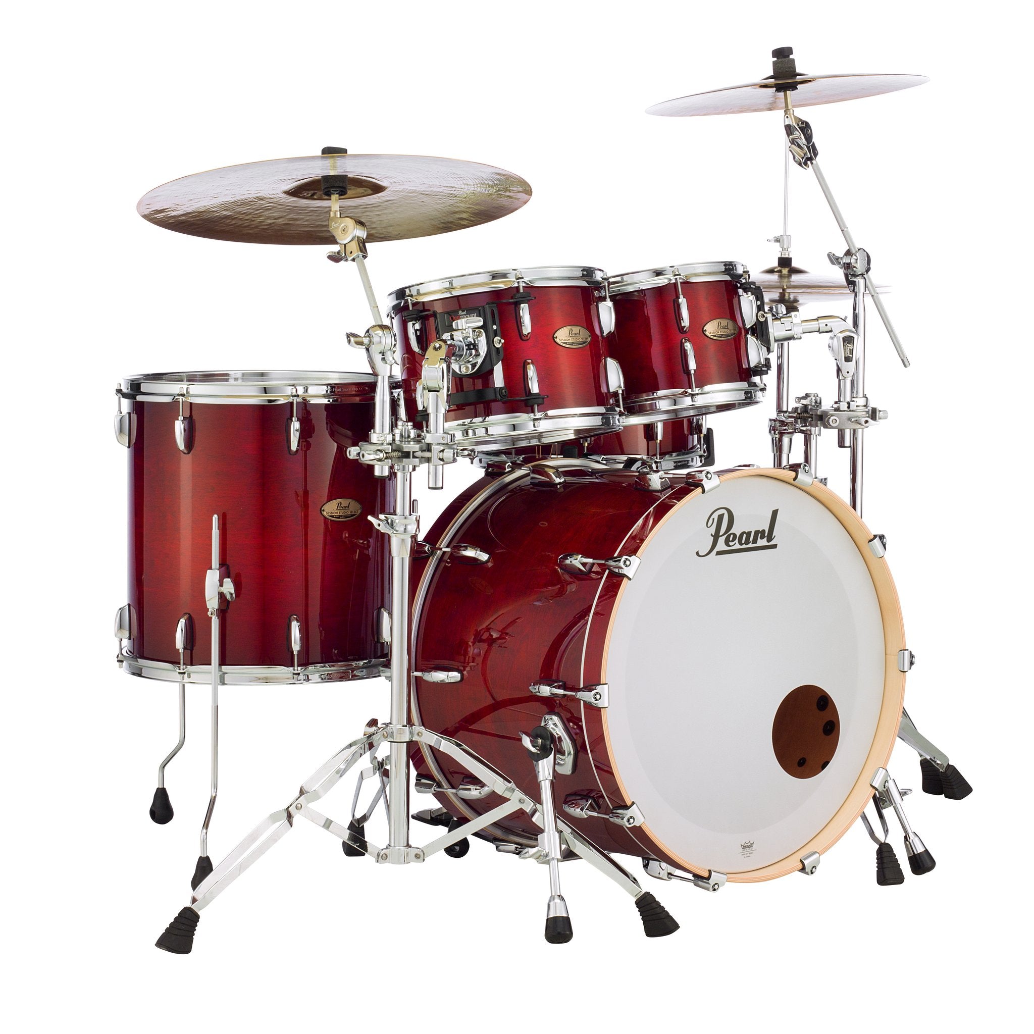 Pearl Session Studio Select 4-piece Drum Set Shell Pack - 22" Bass Drum - Antique Crimson Burst - Image 4