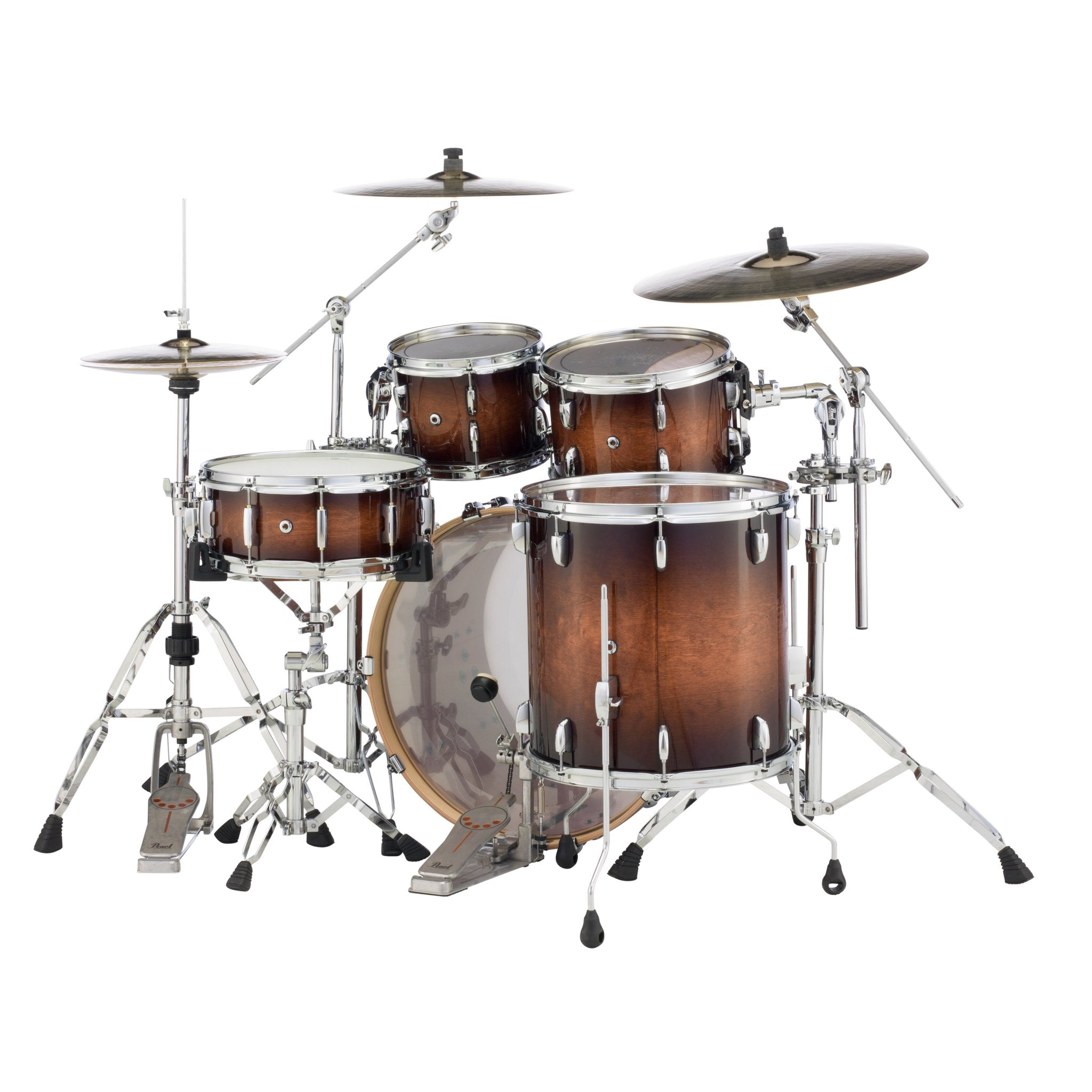 Pearl Session Studio Select 4-piece Drum Set Shell Pack - 22" Bass Drum - Gloss Barnwood Brown - Image 4