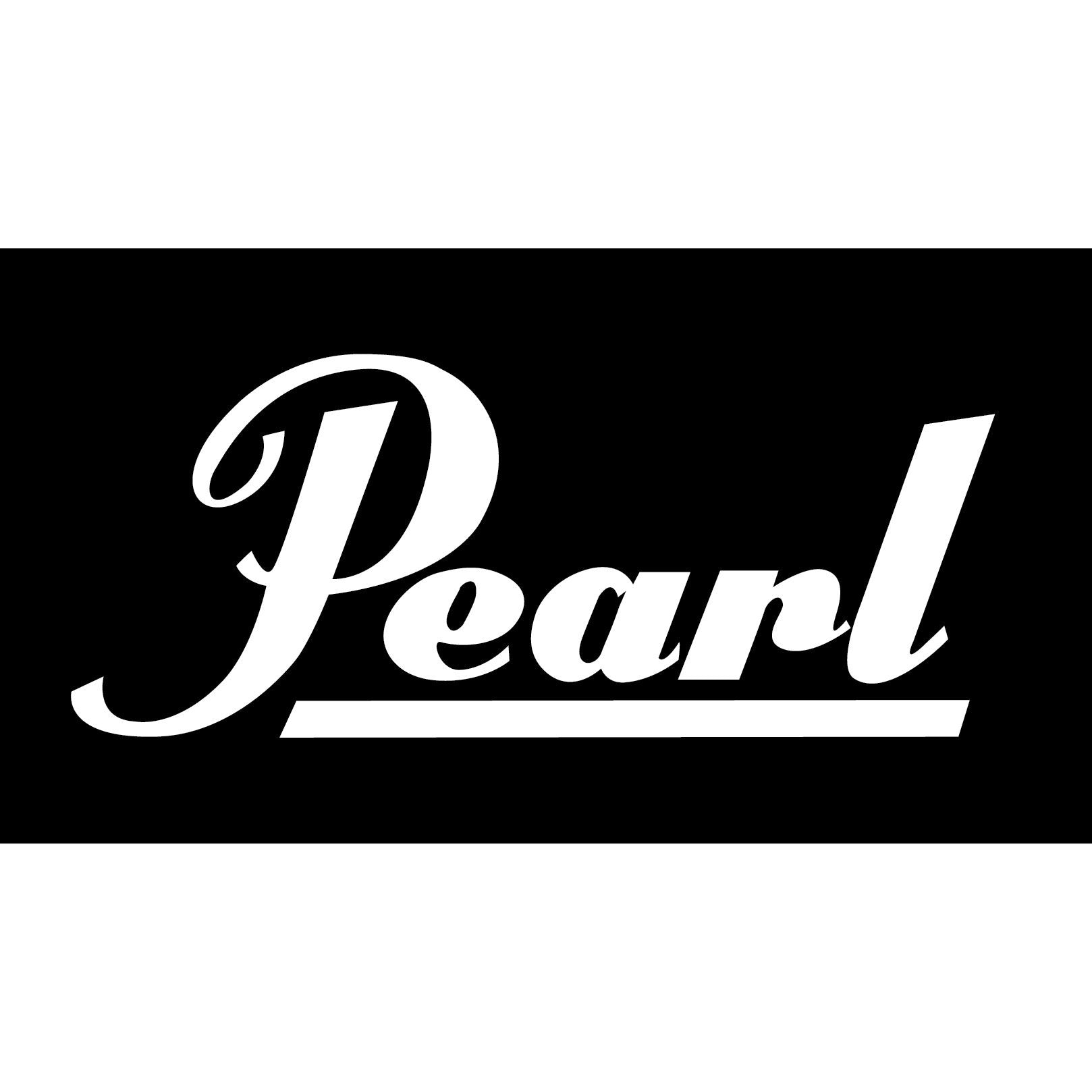 Pearl Vinyl Cut Logo Sticker for Drum Drum Shell - White - 7.25x3 (Snare) CP1MP