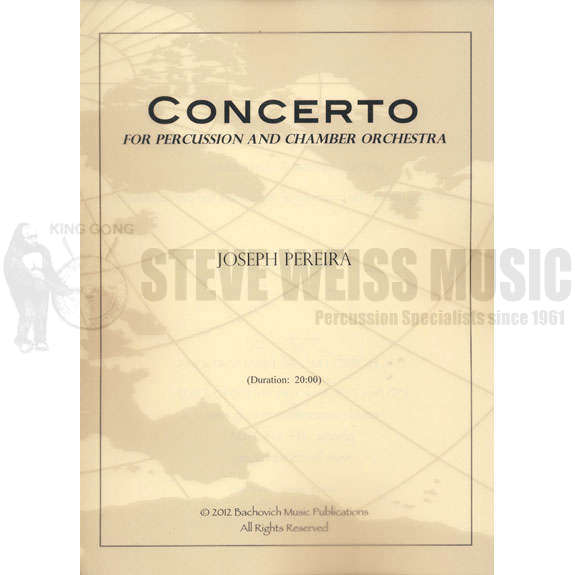 Pereira-Concerto for Percussion and Chamber Orchestra (Full score w/solo part)-B/2V/Cro./M/2T/P