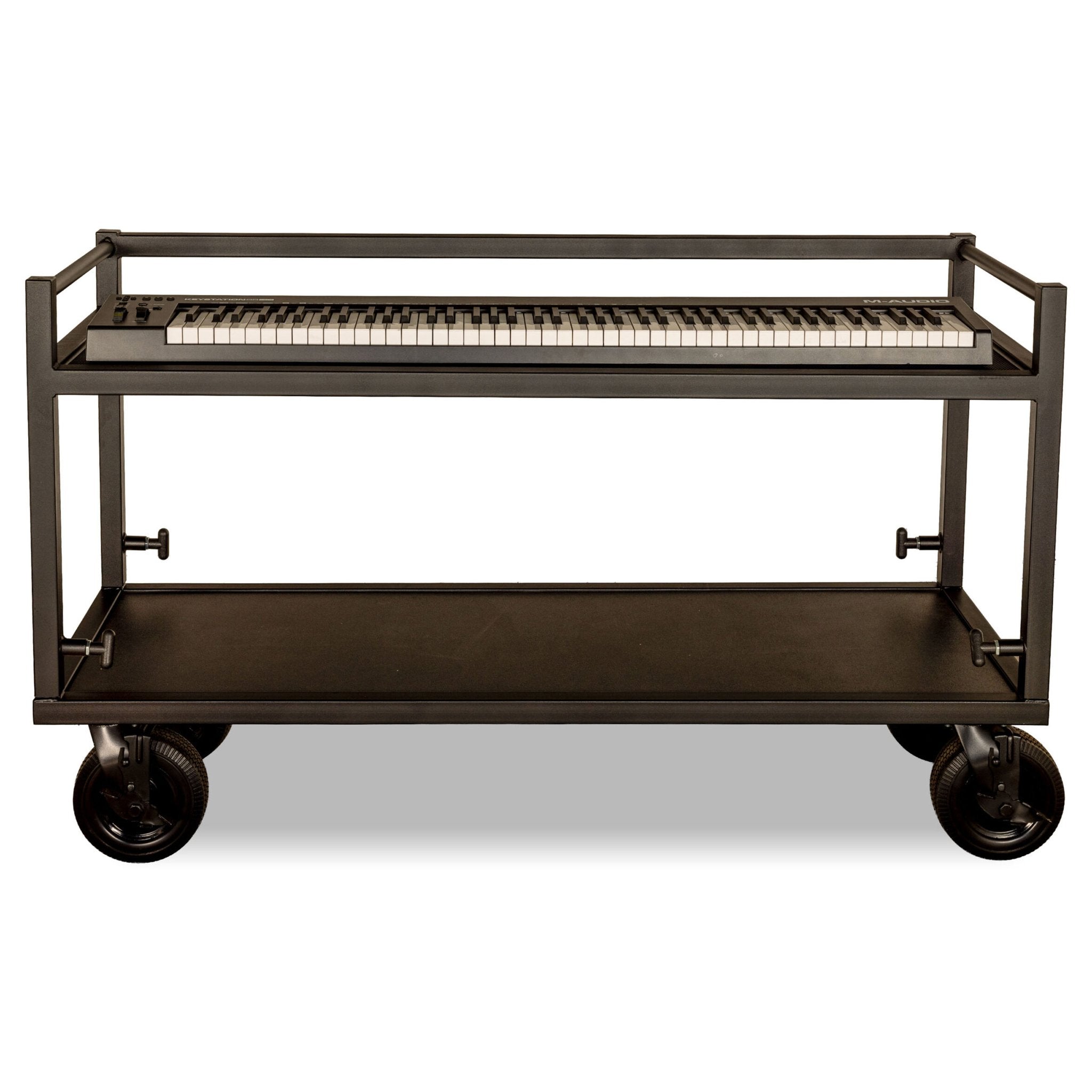 Performance Carts Adjustable-Height Synth Cart PCK-100a with Keyboard