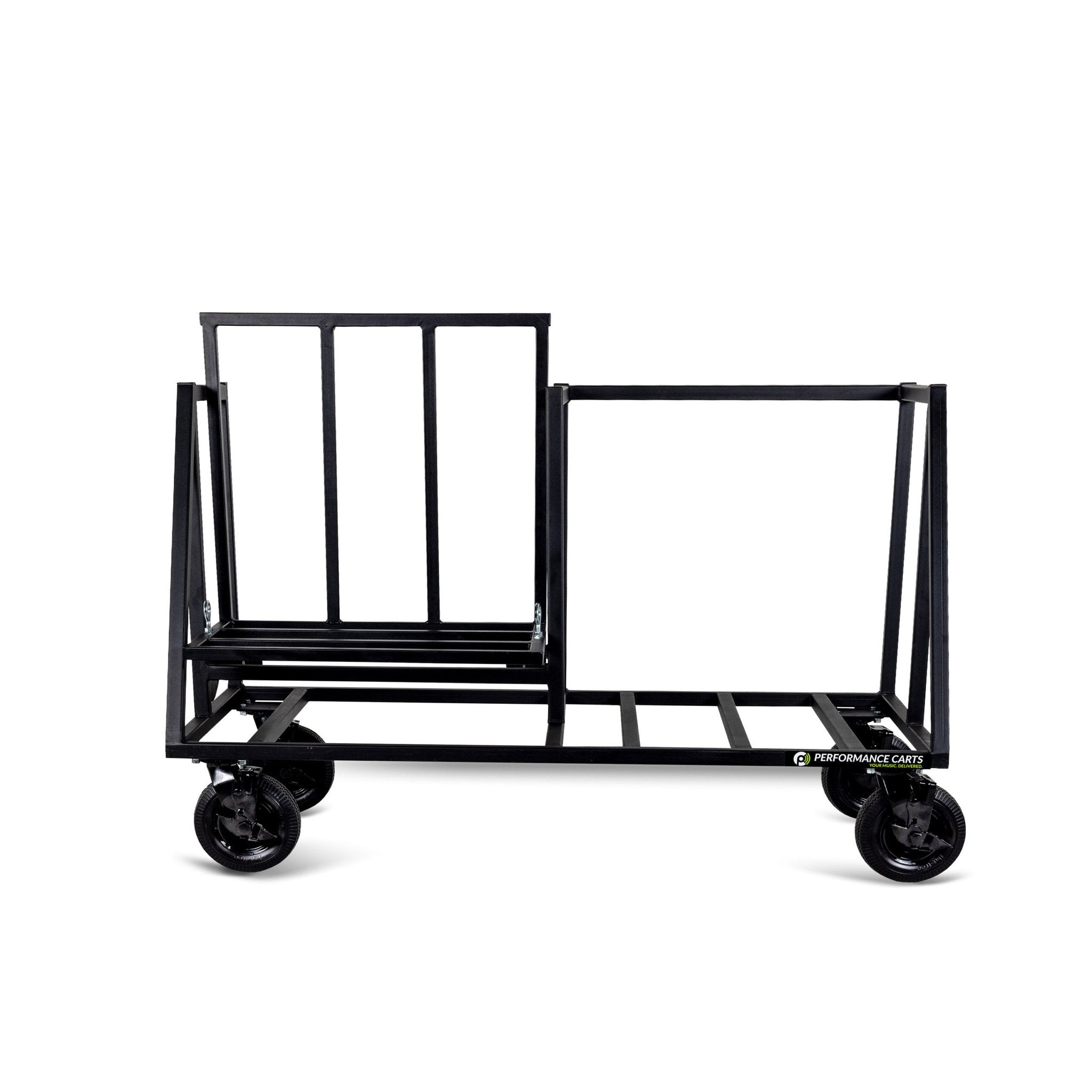 Performance Carts - Speaker Cart for Subwoofer & Full-Range Speaker in side-by-side configuration with tilt cradle PCS-200