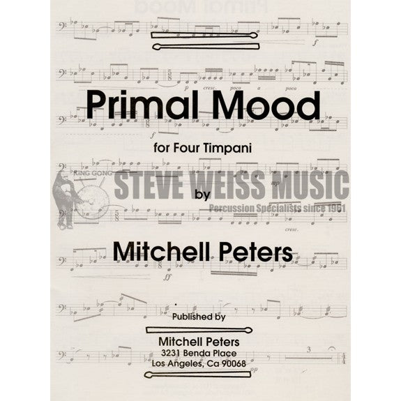 Peters-Primal Mood for Four Timpani-4T