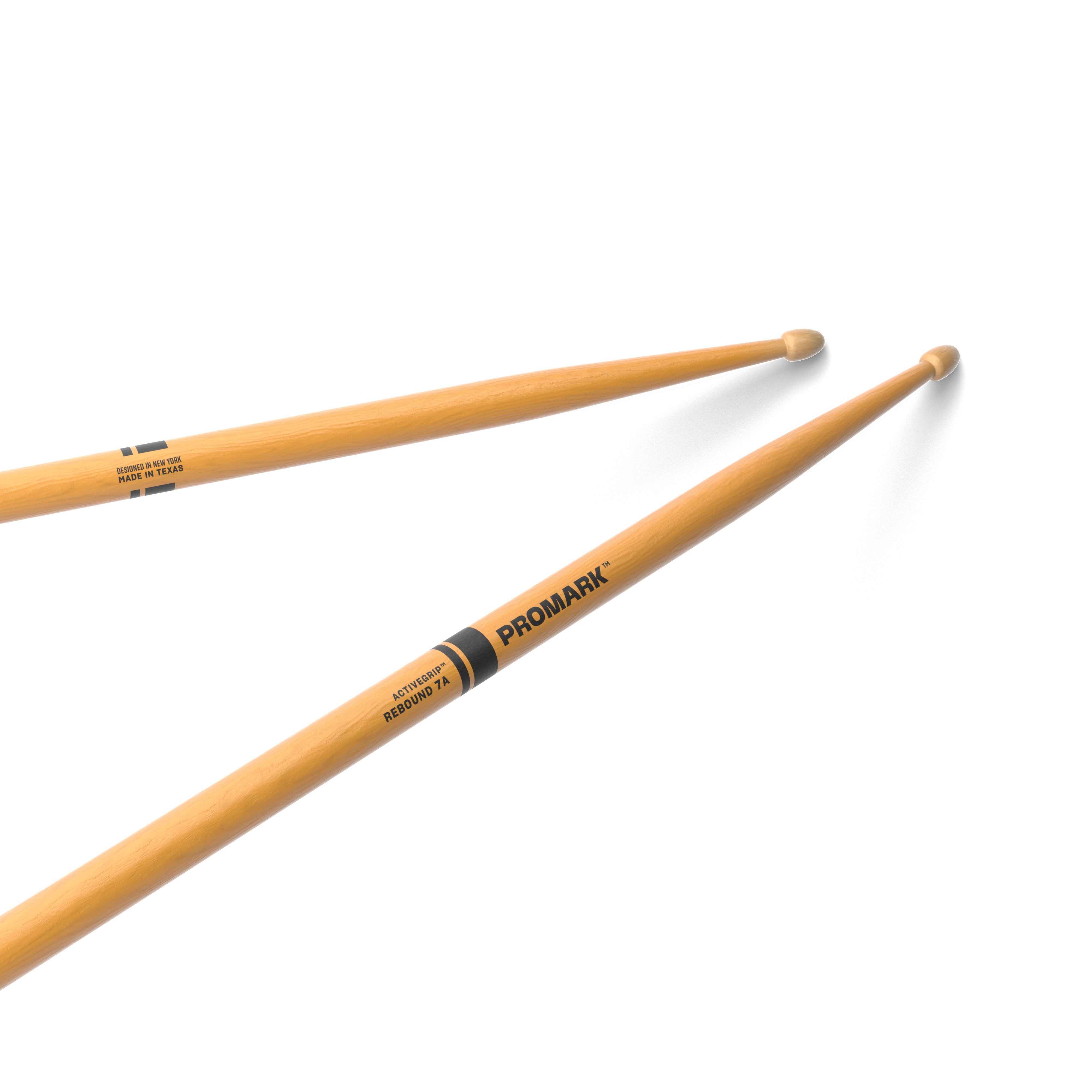Promark Rebound R7AAGC 7A ActiveGrip Drumsticks - Clear - Image 1