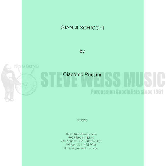 Puccini-Gianni Schicchi (TIMP/PERC SCORE ONLY, ed. by T. Dimond)