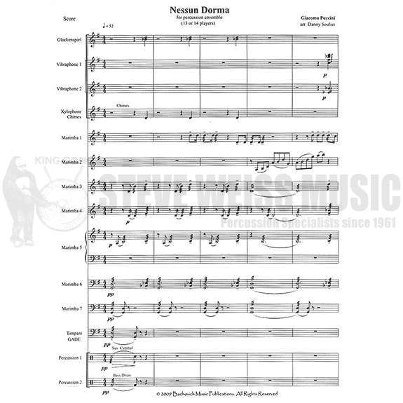 Puccini-Nessun Dorma arr. Soulier (SP)-B/2V/C/X/4-5M/4T/P