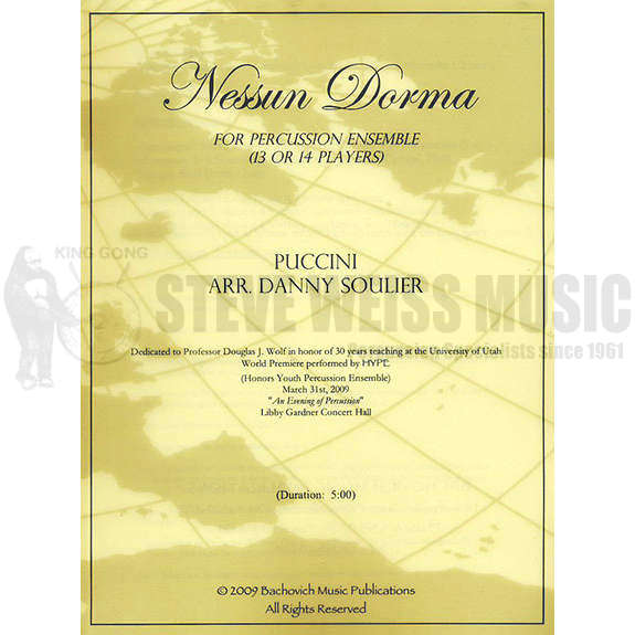 Puccini-Nessun Dorma arr. Soulier (SP)-B/2V/C/X/4-5M/4T/P