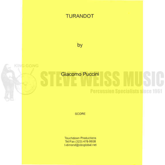 Puccini-Turandot (Perc./Timp. parts ed. by T. Dimond)