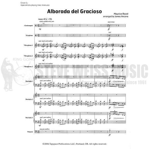 Ravel/Ancona-Alborada del Gracioso (SCD)-5T/B/X/3V/3M/P